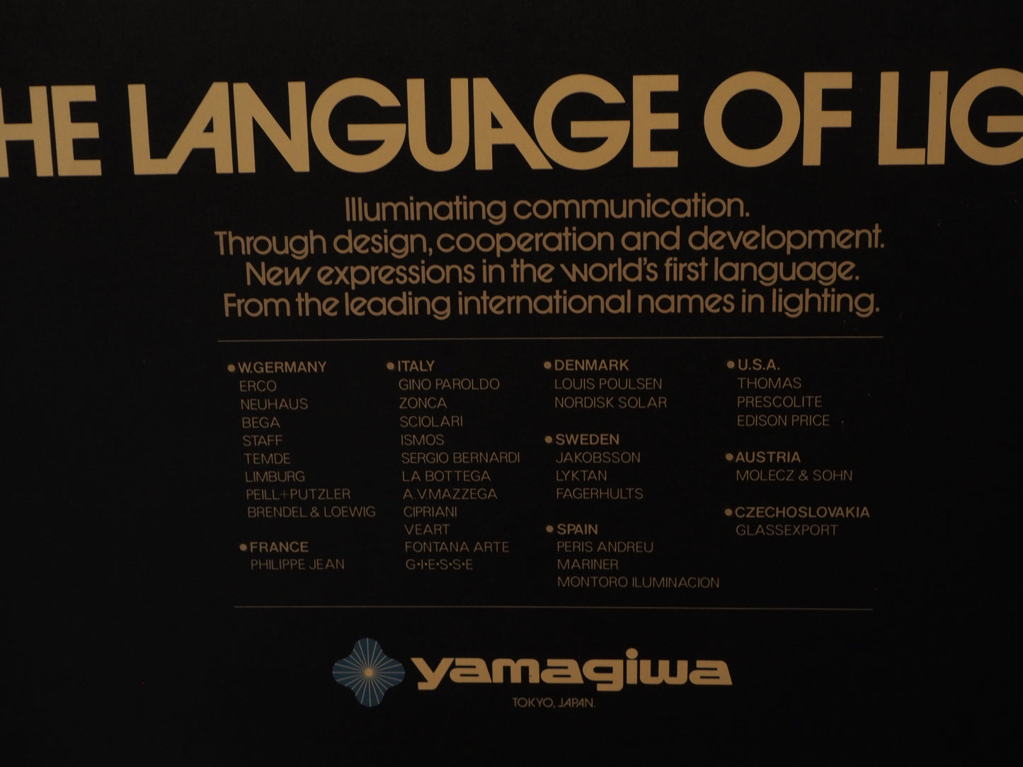 亀倉雄策 ポスター The Language of Light