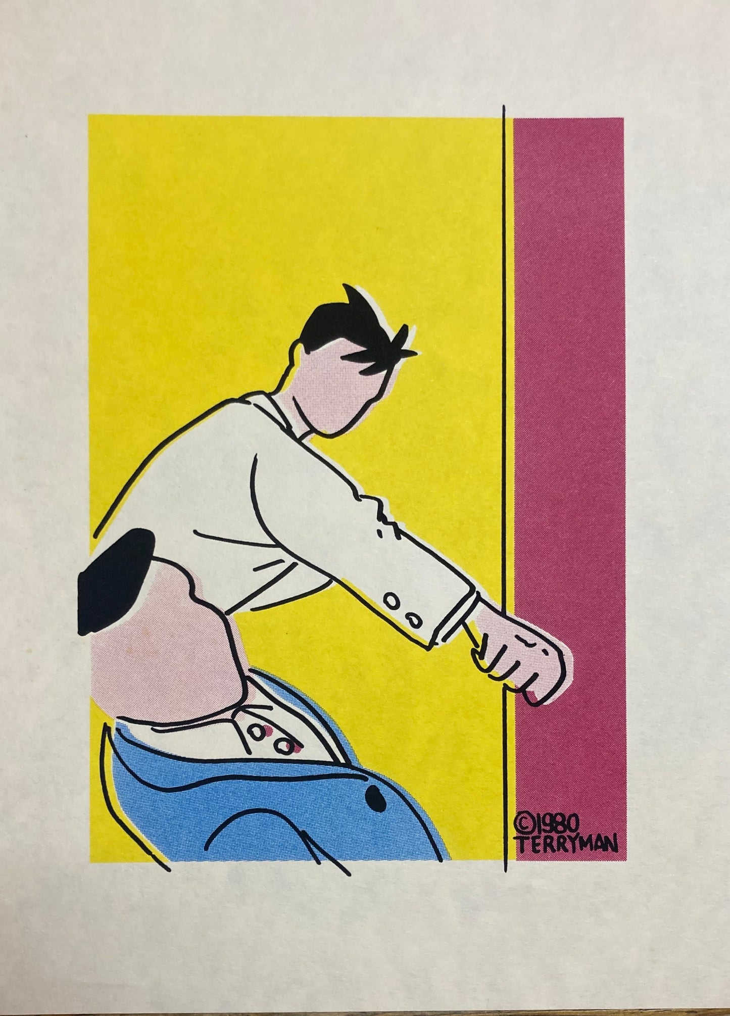 TERRYMAN 1980 湯村輝彦 シルクスクリーン作品 YELLOW