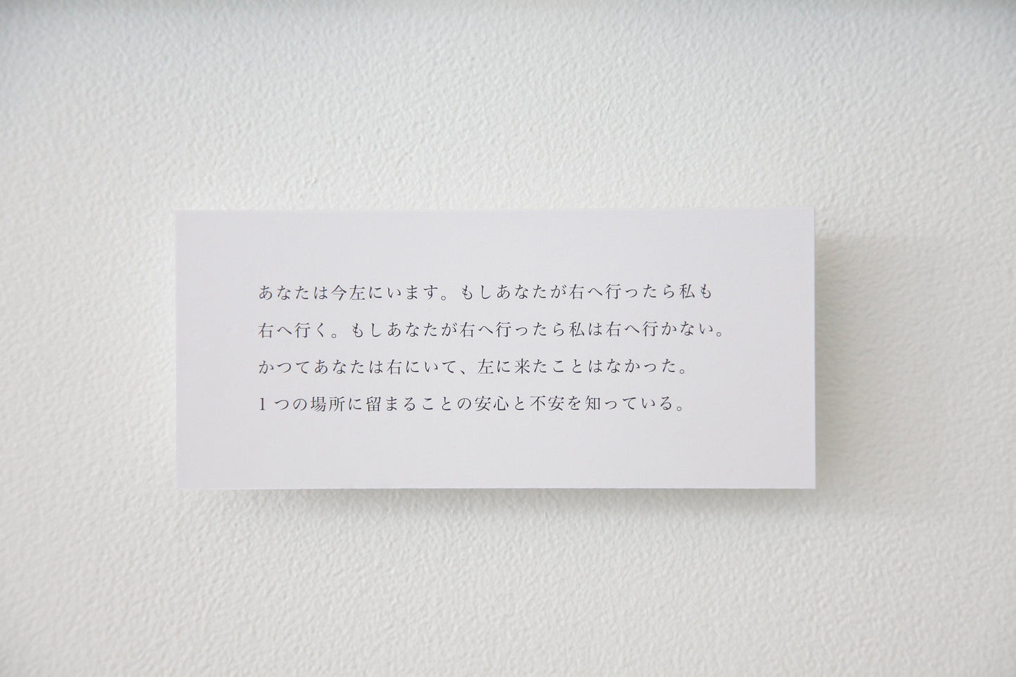 久芳真純 作品 <左右の再配置>“選ばなかった右"