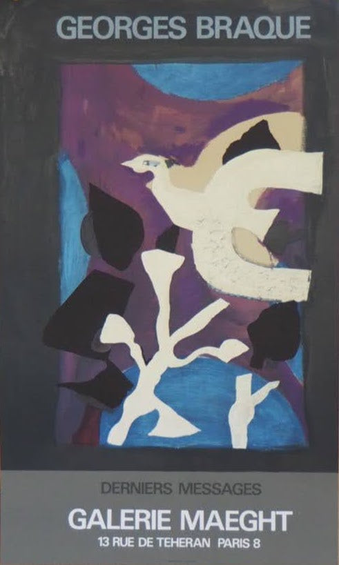 GEORGES BRAQUE DERNIERS MESSAGES GALERIE MAEGHT POSTER