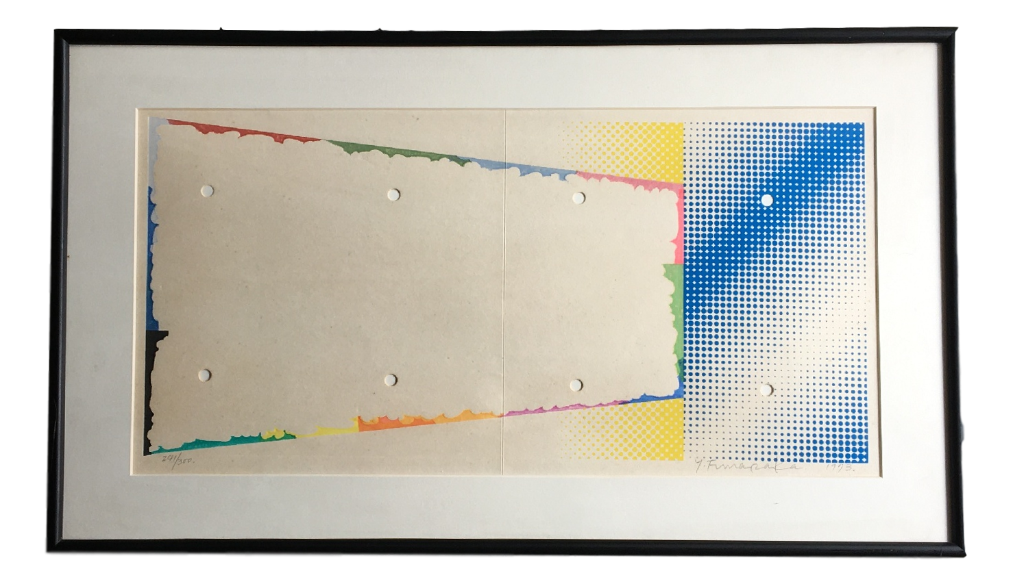 船坂芳助/シルクスクリーン/版画/ブルー×レインボー 船坂芳助/シルクスクリーン/版画/ブルー×レインボー 船坂芳助