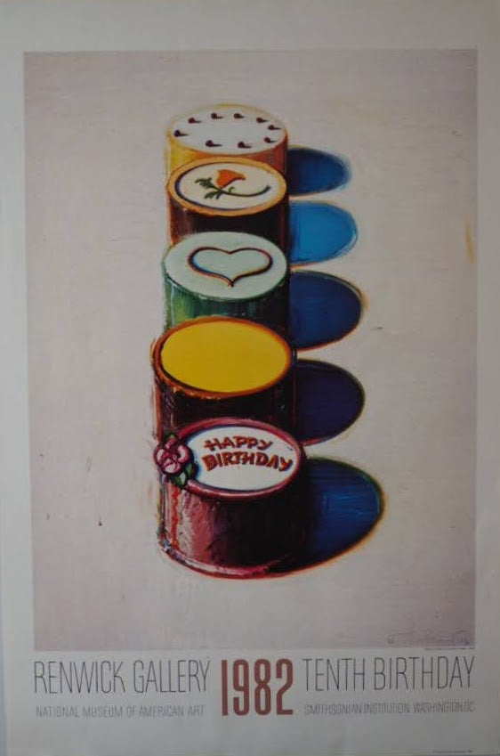 RENWICK GALLERY 1982 Tenth Birthday POSTER Wayne Thiebaud ウェイン・ティーボー ポスター