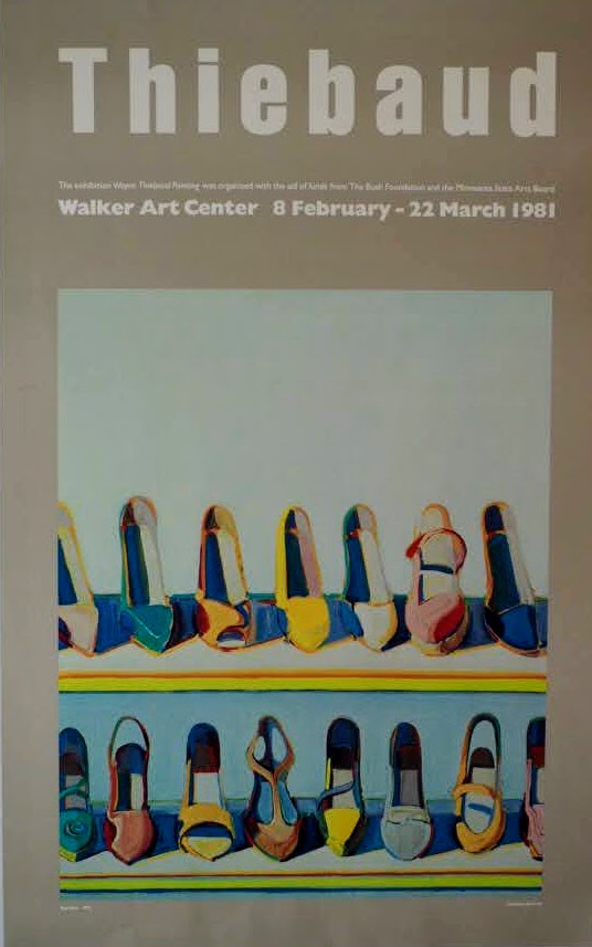 Walker Art Center 1981 SHOE ROWS POSTER Wayne Thiebaud ウェイン・ティーボー ポスター