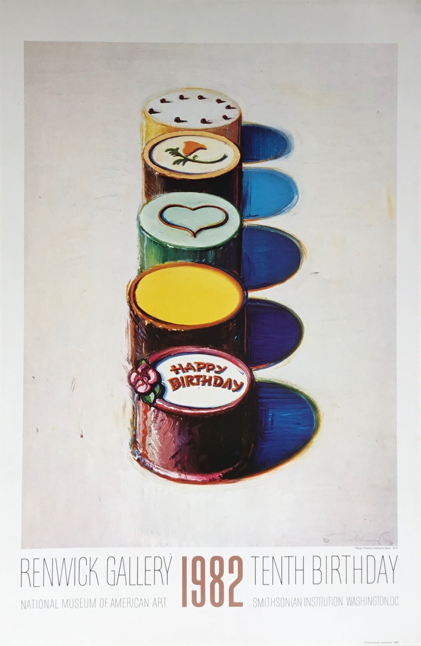 RENWICK GALLERY 1982 Tenth Birthday POSTER Wayne Thiebaud ウェイン・ティーボー ポスター