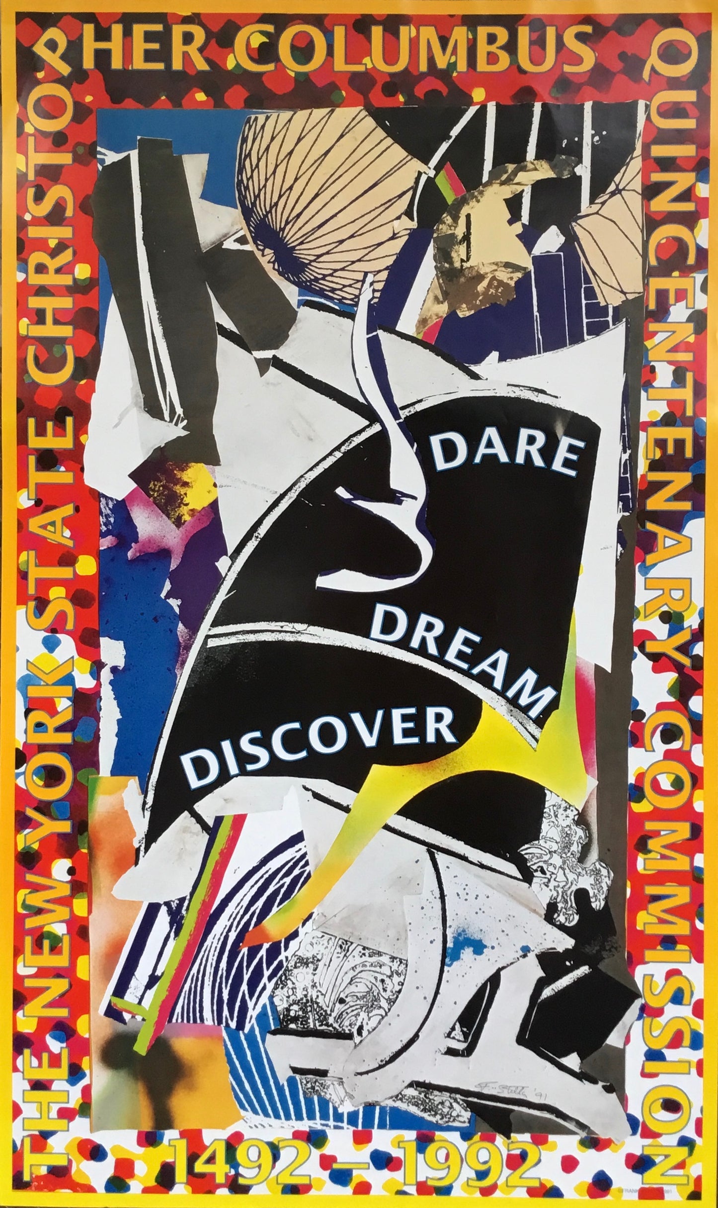 Frank Stella The New York State Christopher Columbus Quincentenary Commission 1991 フランク・ステラ ポスター