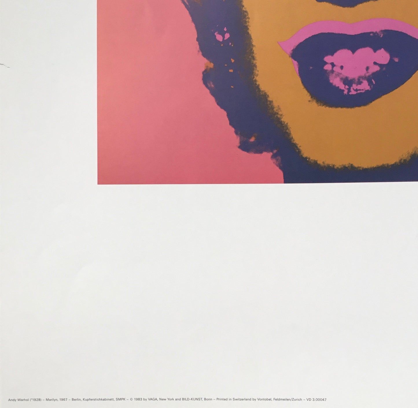 Andy Warhol Marilyn Poster 1983 by VAGA,New York and BIKD-KUNST,Bonn