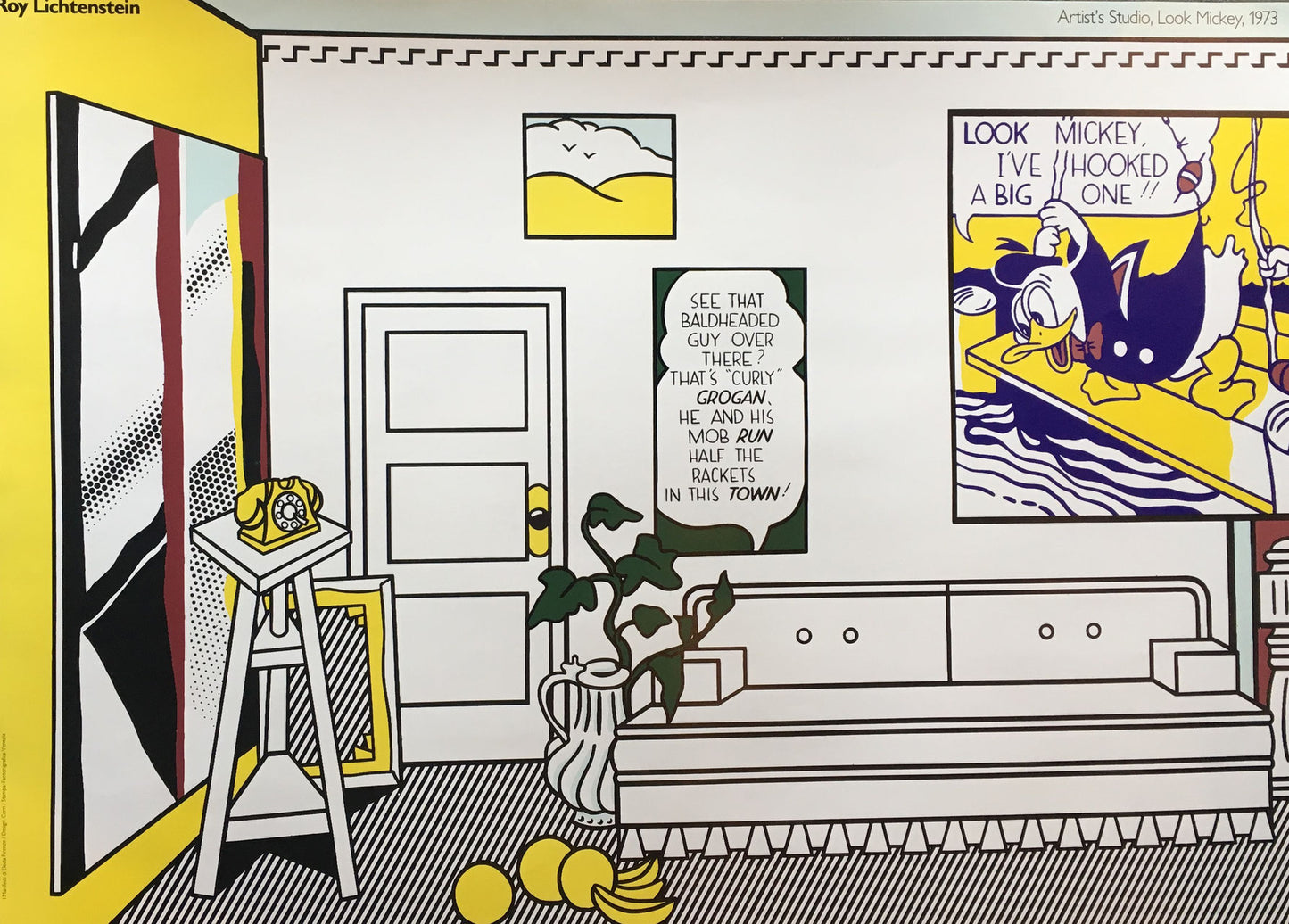 Lichtenstein Artist's Studio Look Mickey ロイ・リキテンスタイン ポスター