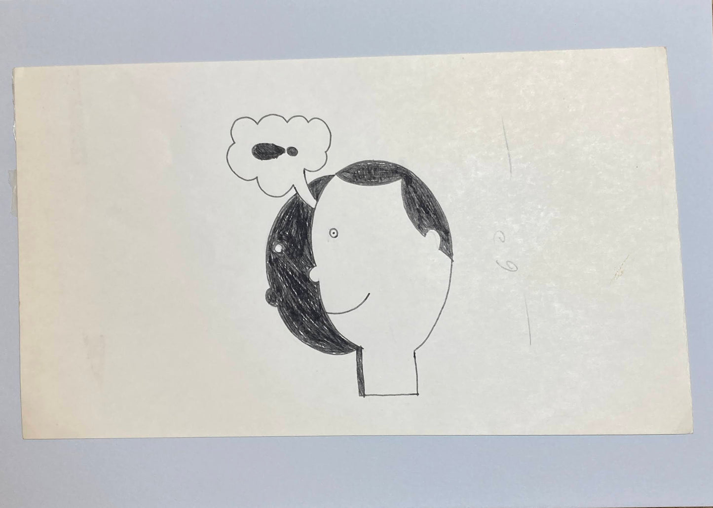 湯村輝彦　直筆原稿　人物画