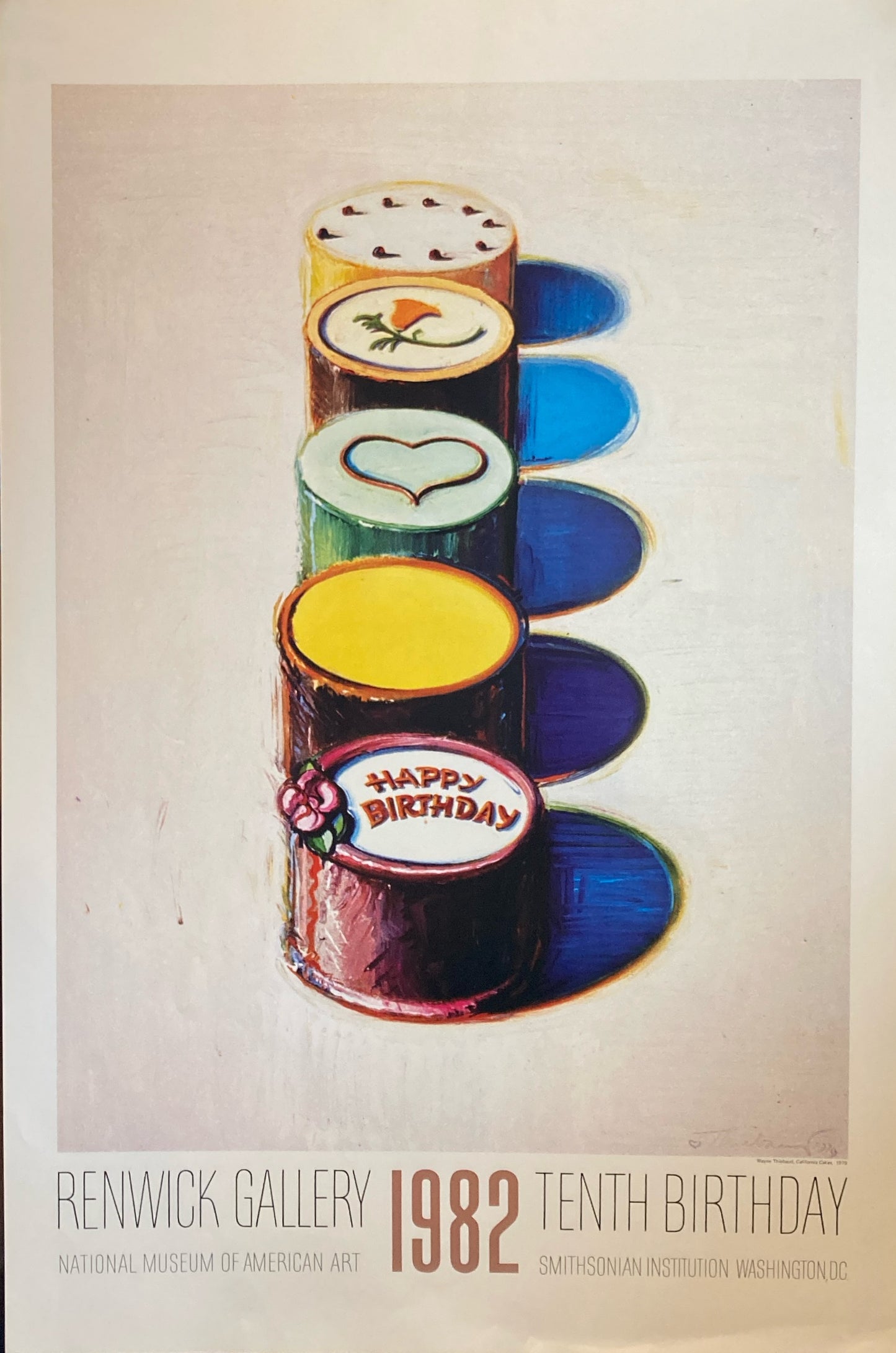 RENWICK GALLERY 1982 Tenth Birthday POSTER　Wayne Thiebaud　ウェイン・ティーボー　ポスター (コピー)