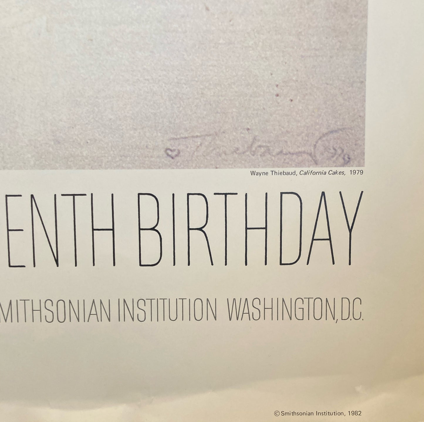 RENWICK GALLERY 1982 Tenth Birthday POSTER　Wayne Thiebaud　ウェイン・ティーボー　ポスター (コピー)