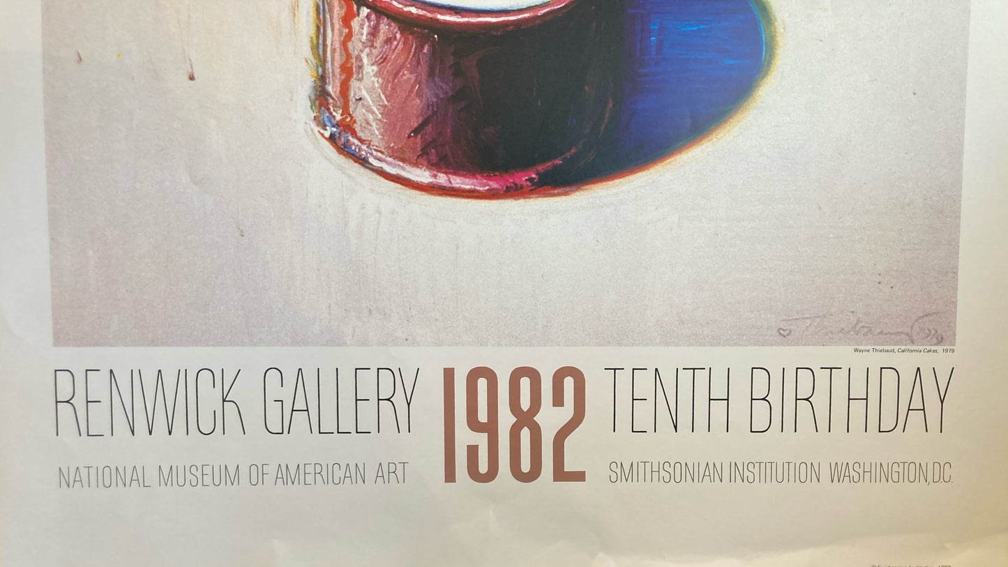 RENWICK GALLERY 1982 Tenth Birthday POSTER　Wayne Thiebaud　ウェイン・ティーボー　ポスター (コピー)