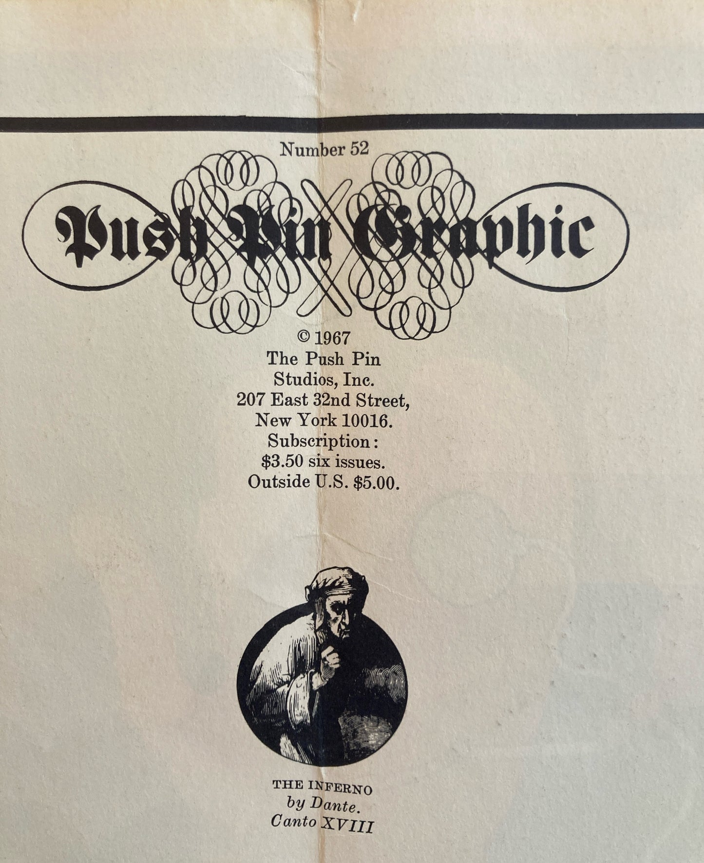 Push Pin Graphic Number 52 POSTER Seymour Chwast