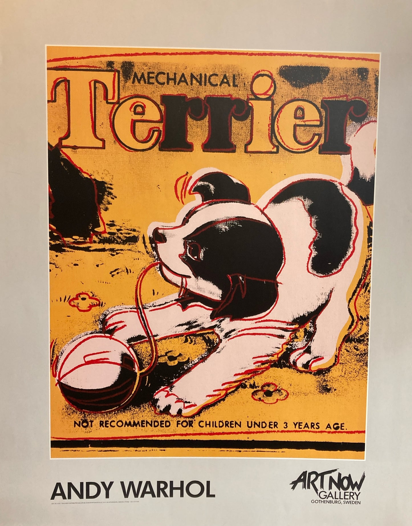 ANDY WARHOL Mechanical Terrier　 ART NOW GALLERY SWEDEN  POSTER