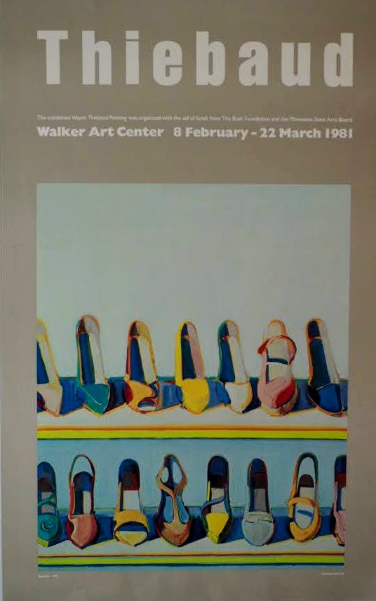 Walker Art Center 1981 SHOE ROWS　POSTER　Wayne Thiebaud　ウェイン・ティーボー　ポスター