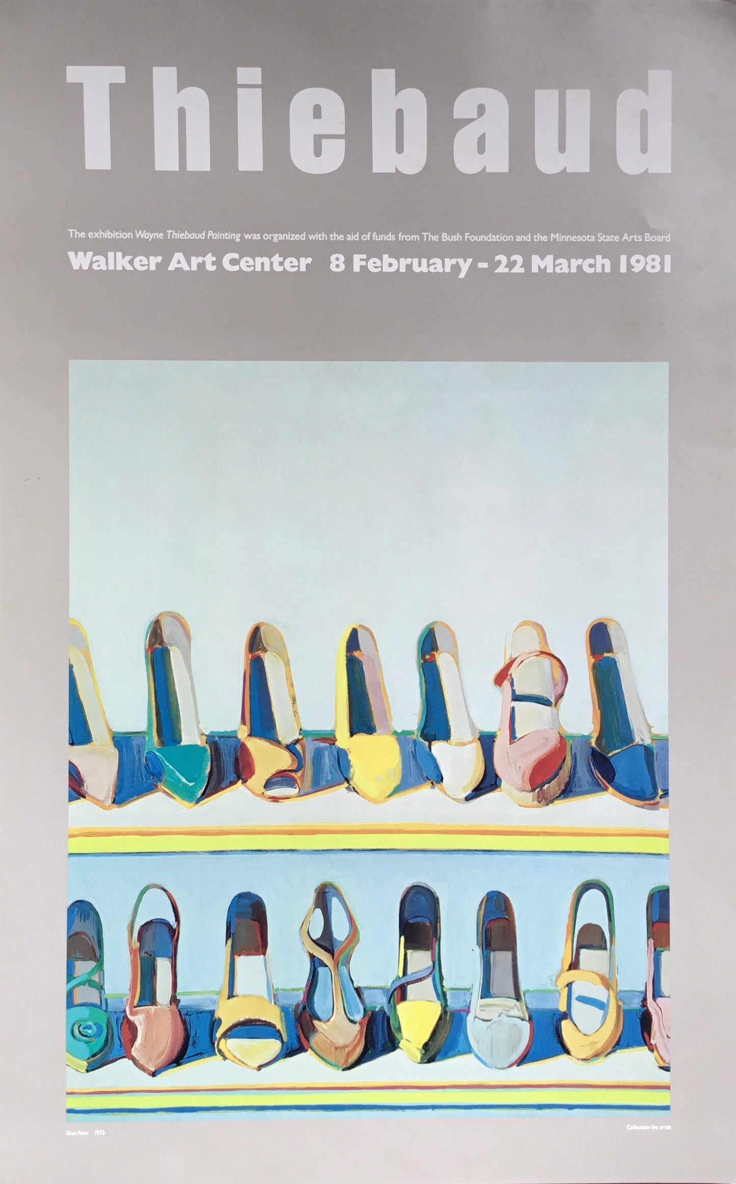Walker Art Center 1981 SHOE ROWS　POSTER　Wayne Thiebaud　ウェイン・ティーボー　ポスター