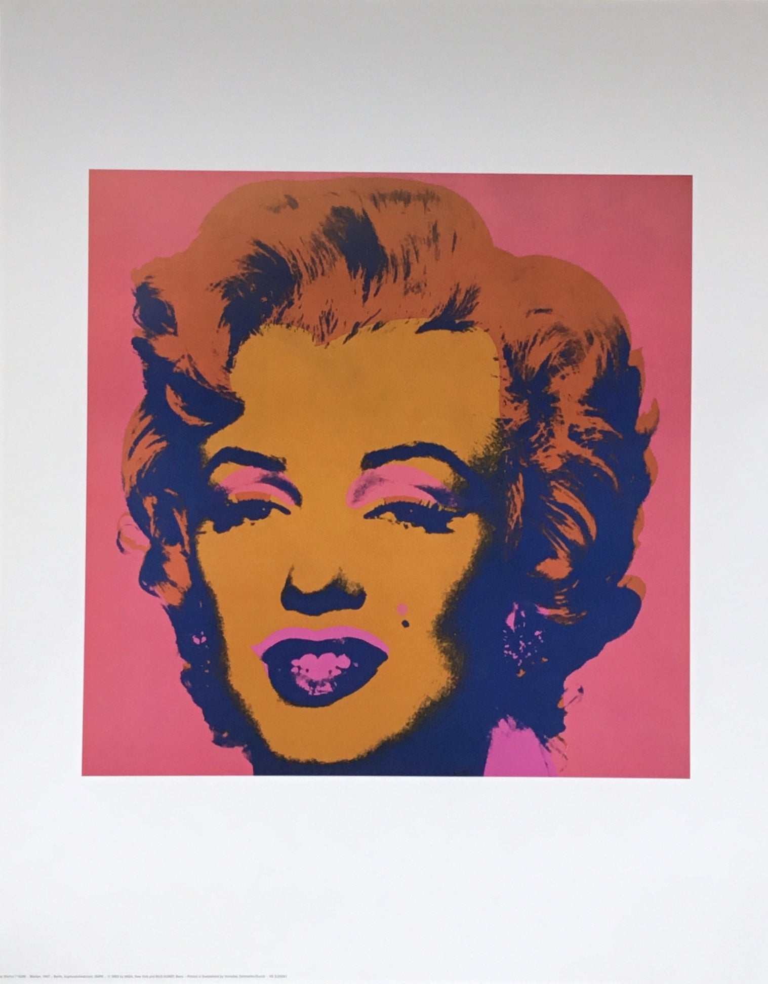 Andy Warhol　Marilyn 　Poster　1983 by VAGA,New York and BIKD-KUNST,Bonn